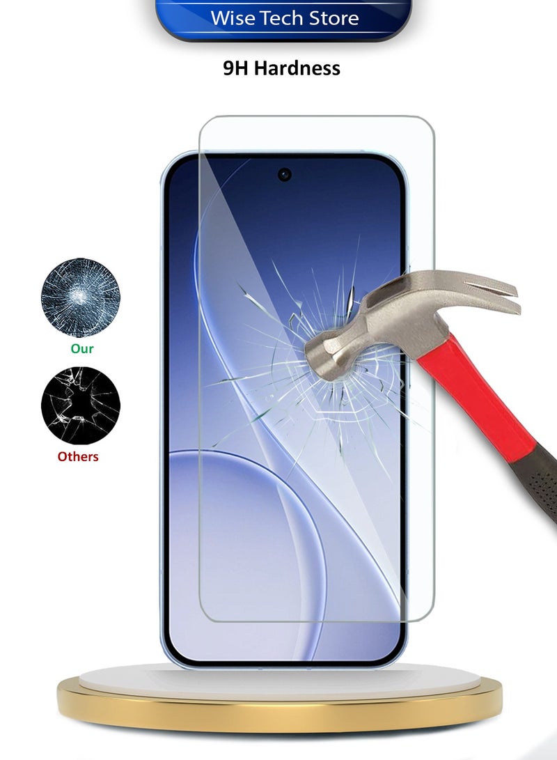 دبليو تيك واقٍ شاشة زجاجي مقسّى 9H 2.5D بحواف منحنية لهاتف Oppo Reno15 F 5G 2026 من سلسلة WTech المميزة (MSG9CN) - شفاف - Image 3